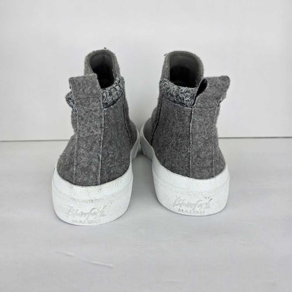Blowfish Malibu Walkabout High-Top Sneakers Grey Flannel Zip Women's Size 7M - Picture 4 of 12